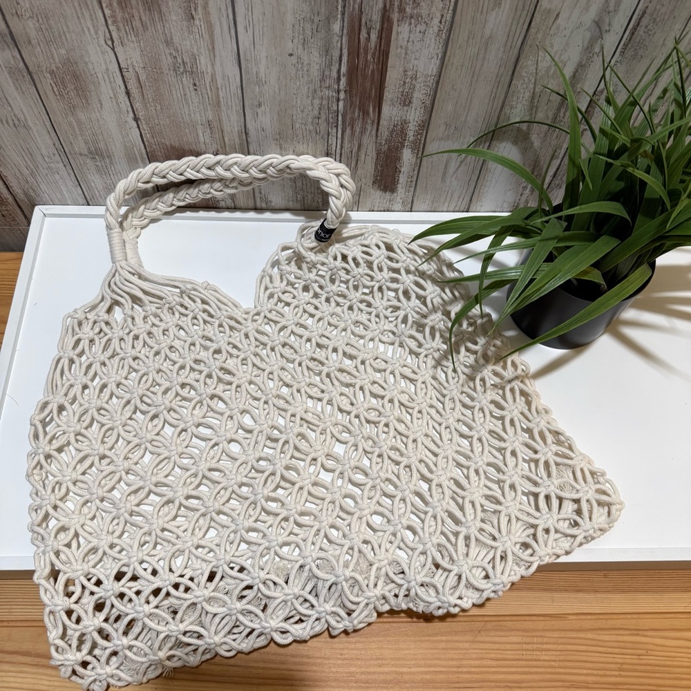 Leonor Greyl Cream Macrame Tote Bag